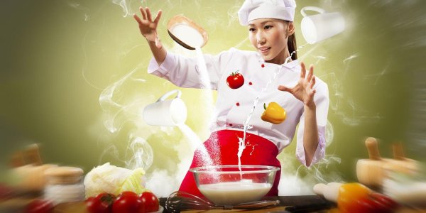 Девушка повар