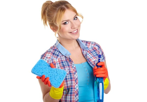 Девушка клининг