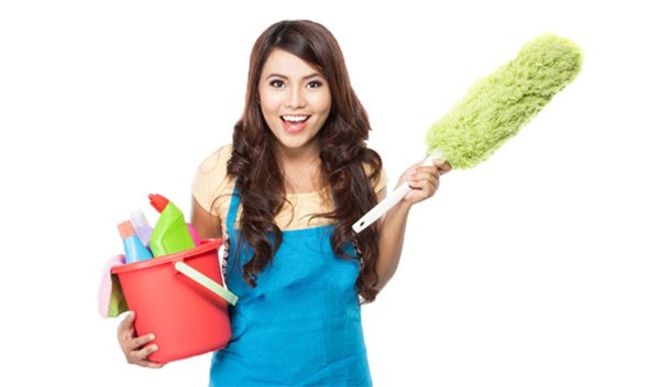 Девушка клининг