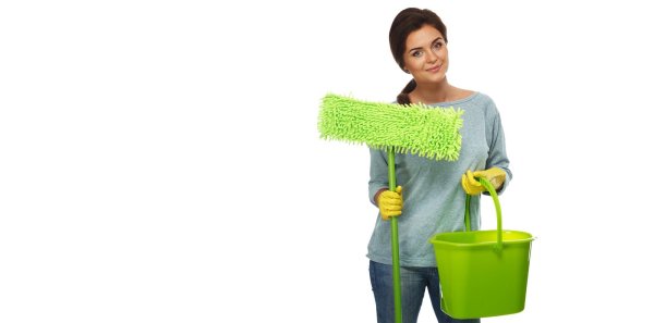 Девушка клининг