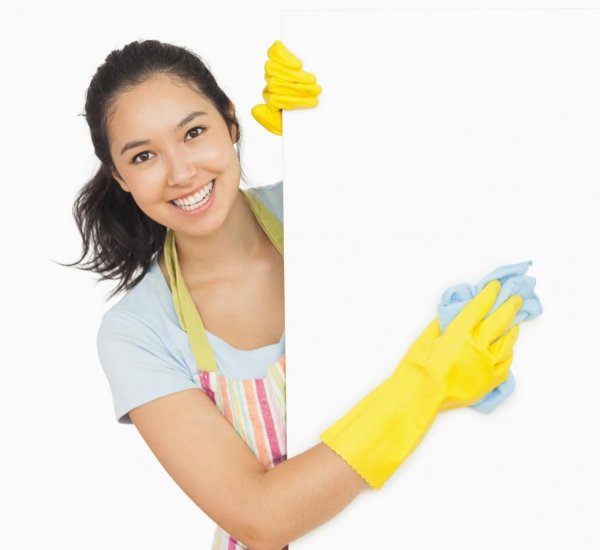 Девушка клининг