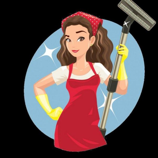 Девушка клининг