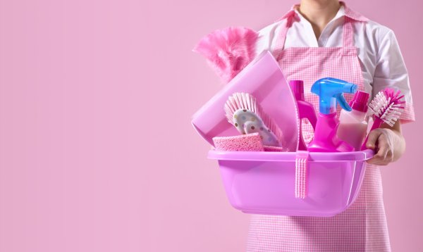 Девушка клининг