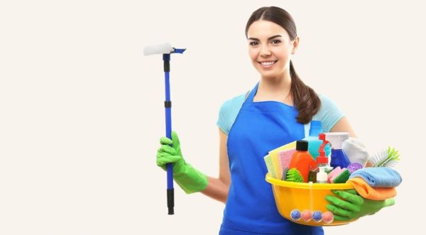 Девушка клининг