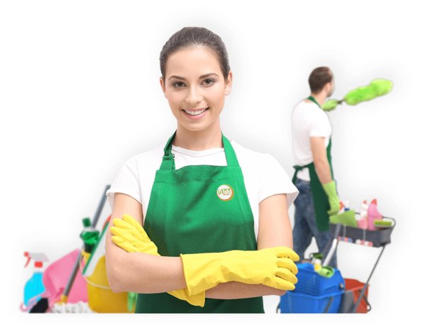 Девушка клининг