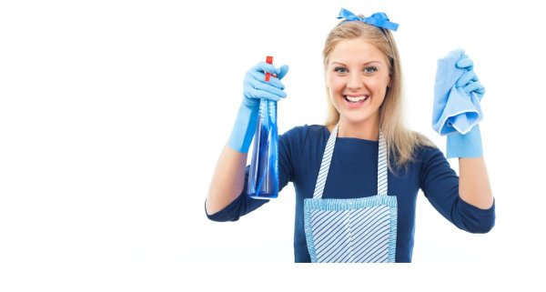 Девушка клининг