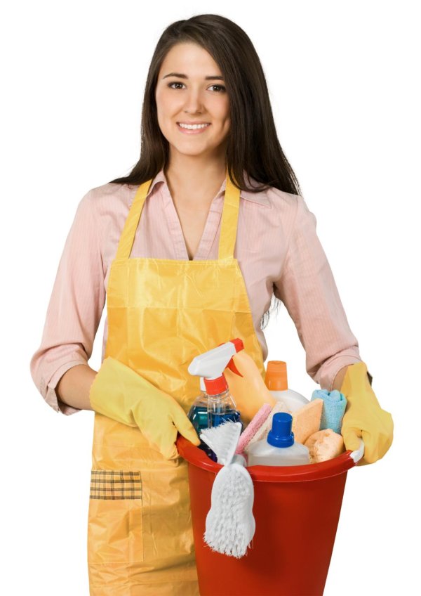 Девушка клининг