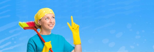 Девушка клининг