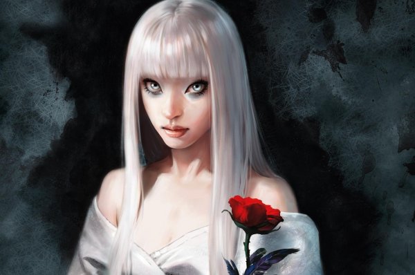 Девушка и розы