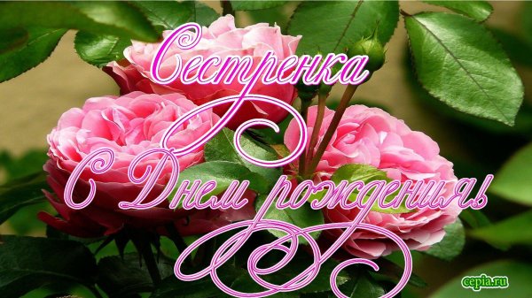 поздравление с днём рождения сесетре
