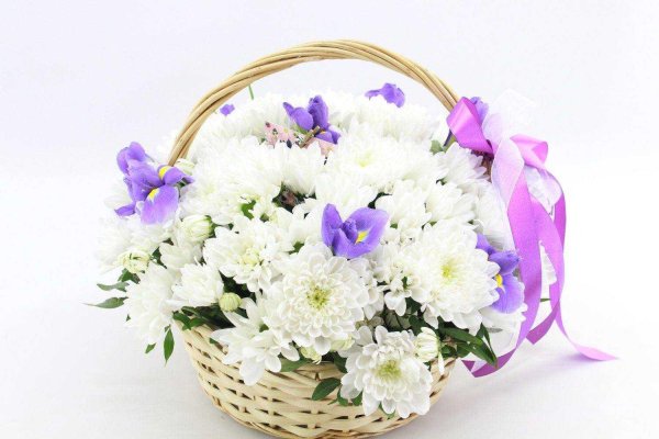 корзина хризантем