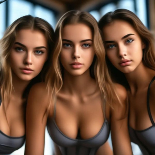 С 3 девушками