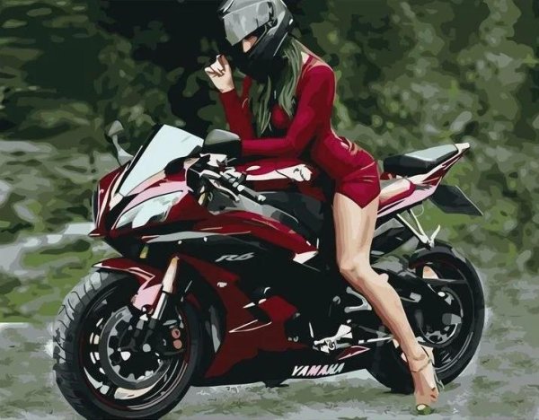 Девушка и мотоцикл