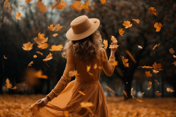 Девушка и осень