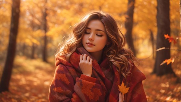 Девушка и осень