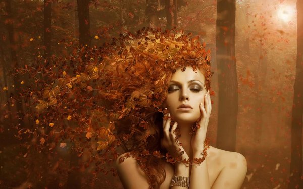 Девушка и осень