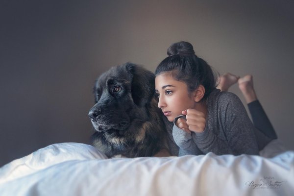 Девушка с собакой