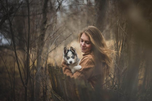 Девушка с собакой