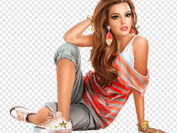 Девушка без фона