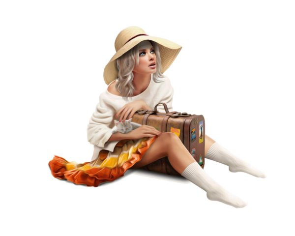 Девушка без фона