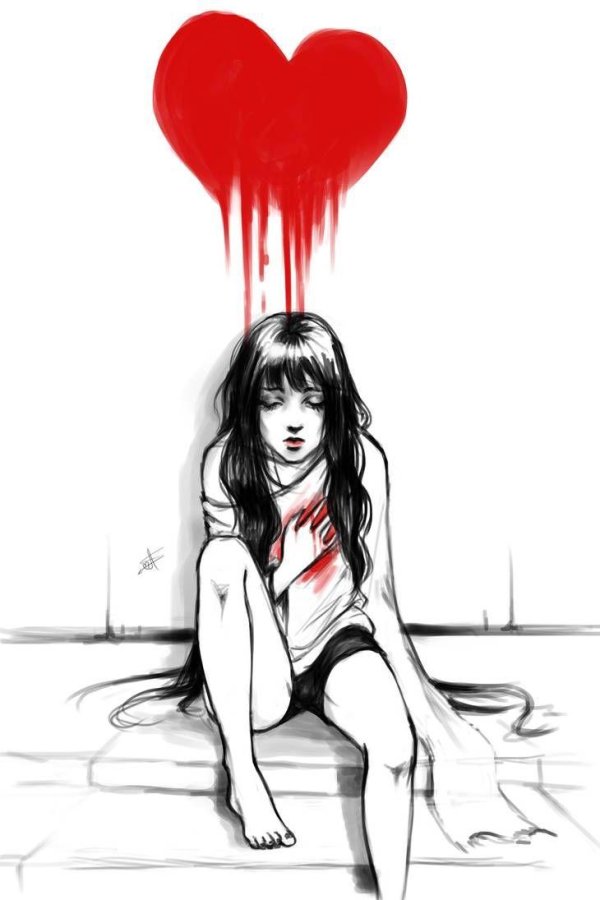 Разбитое сердце девушка