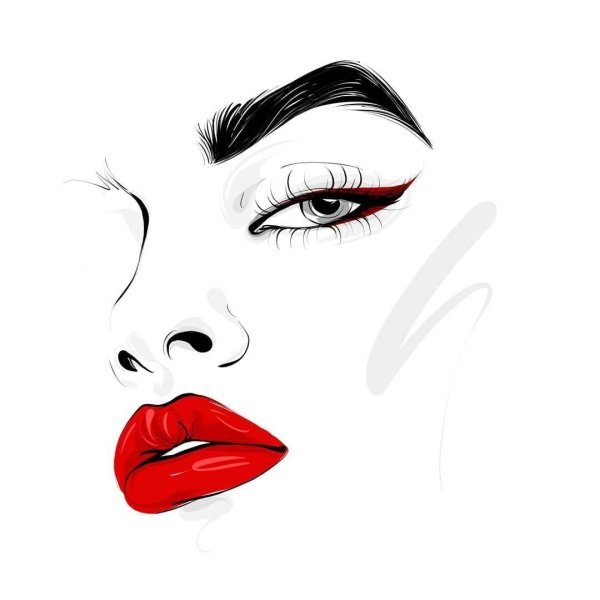 Девушка подмигивает глазом