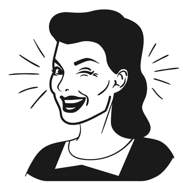 Девушка подмигивает глазом