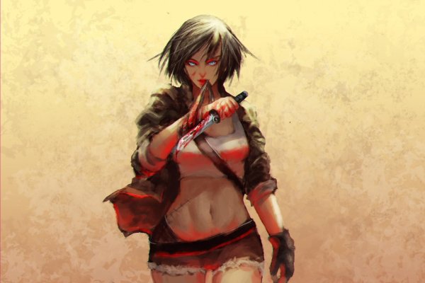 Девушка с ножом