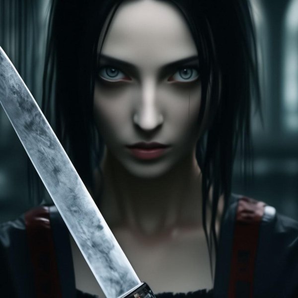 Девушка с ножом