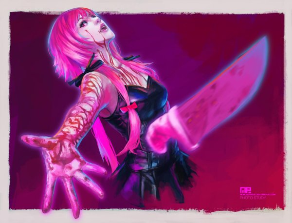 Девушка с ножом