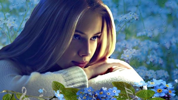 Девушка с незабудками