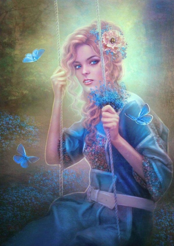 Девушка с незабудками