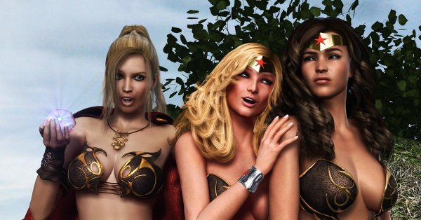 С девушками амазонками