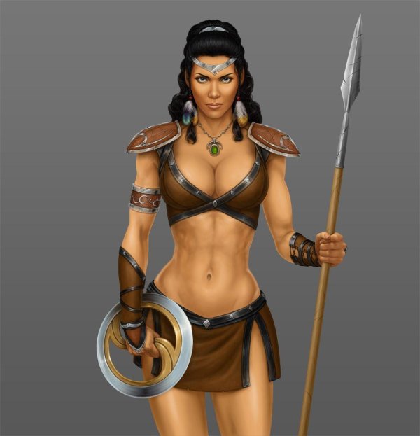 С девушками амазонками