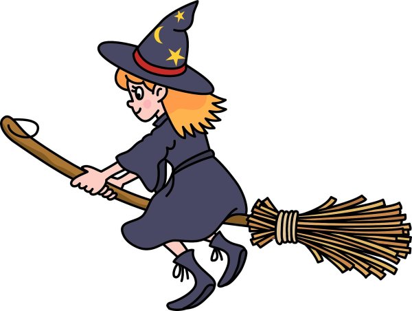 Девушка на метле