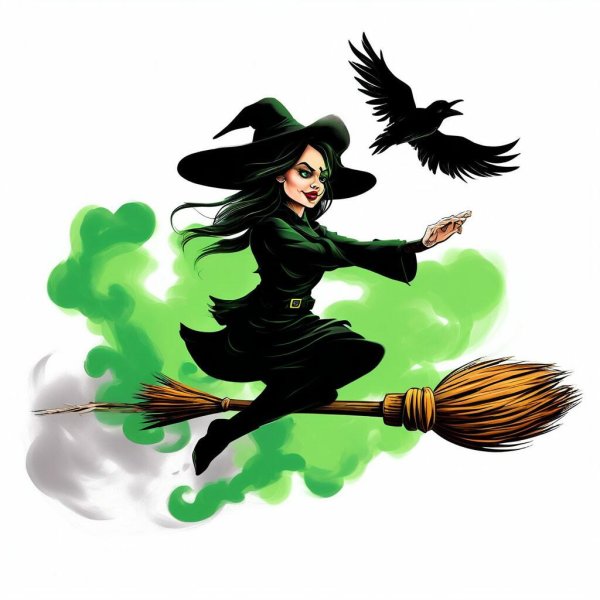 Девушка на метле