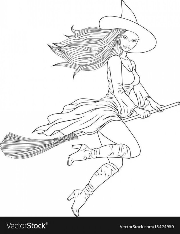 Девушка на метле