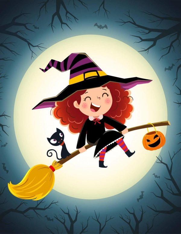 Девушка на метле