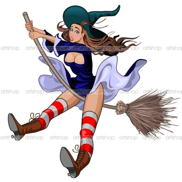 Девушка на метле