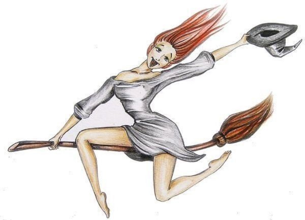 Девушка на метле