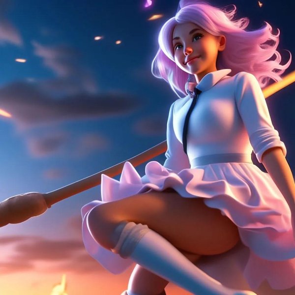 Девушка на метле