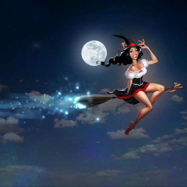 Девушка на метле