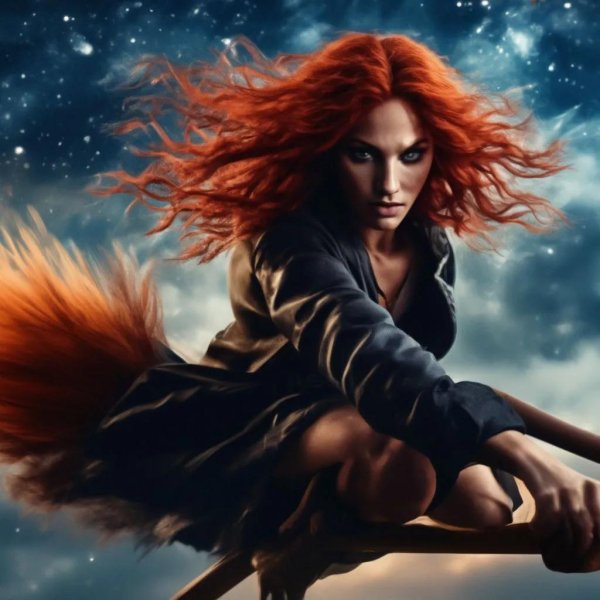 Девушка на метле