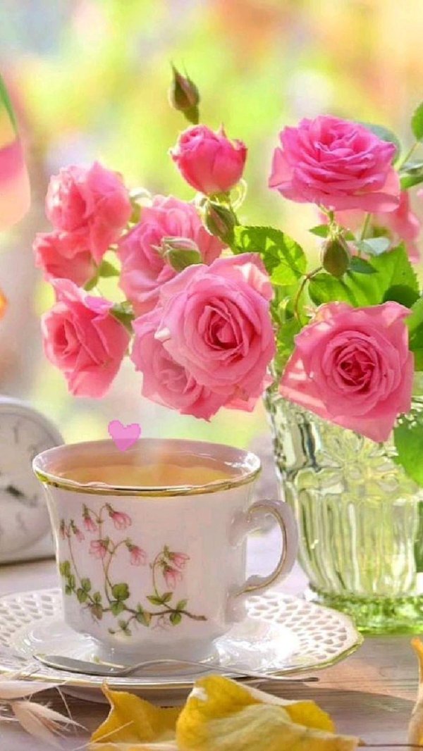 доброго утра с розами