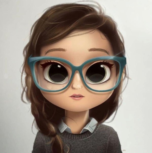 Девушка с очками