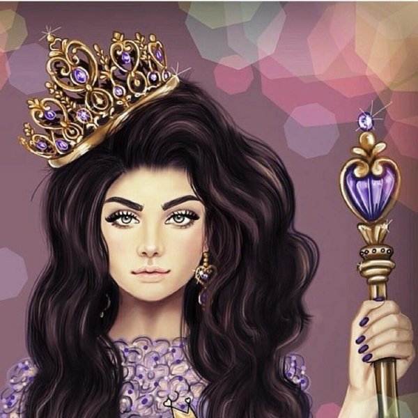 С короной девушка