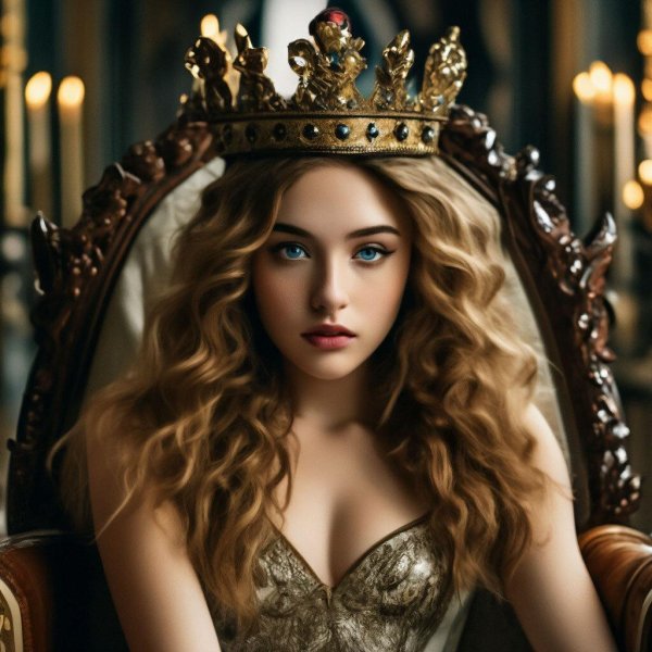 С короной девушка