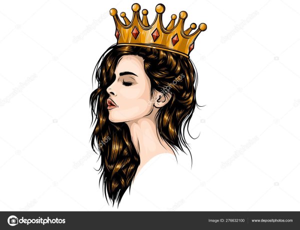 С короной девушка