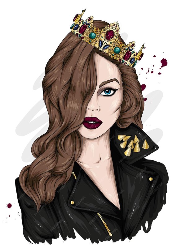 С короной девушка