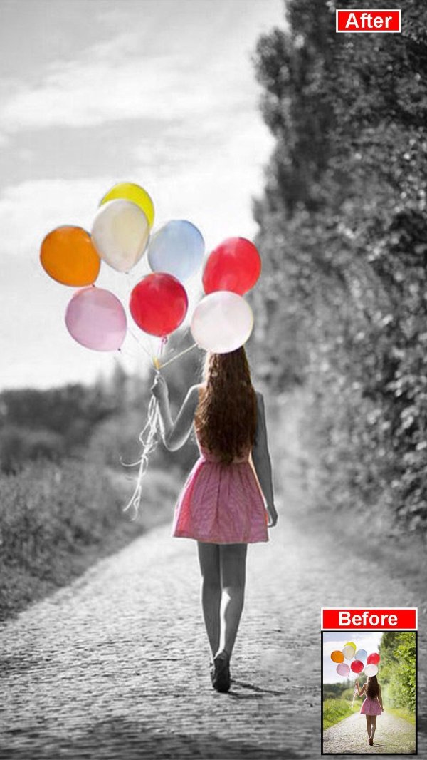 Девушка с шариками